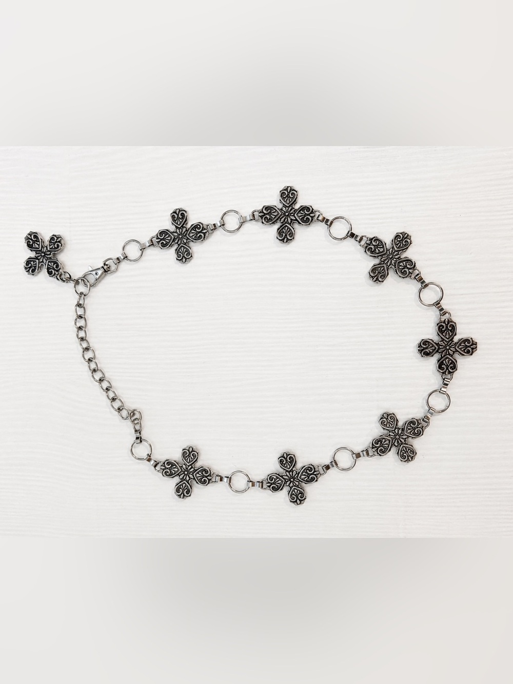 Silver Tone Concho Link Belt | Western Boho Statement Belt